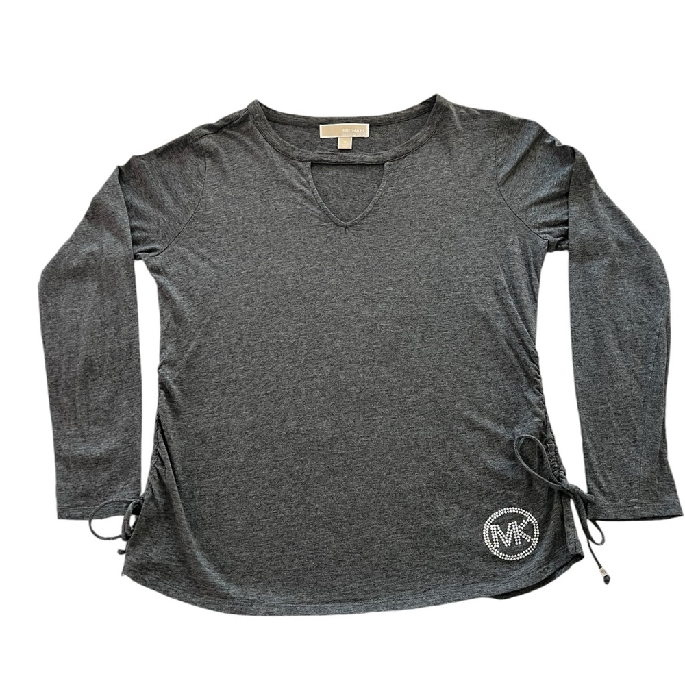 Michael Kors MK Grey Long Sleeve Top Size‎ Medium